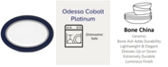 Noritake Odessa Cobalt Platinum Oval Platter, 14"